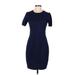 Elie Tahari Casual Dress - Sheath: Blue Print Dresses - Women's Size Medium
