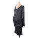 Gap - Maternity Casual Dress - Midi V Neck Long sleeves: Gray Marled Dresses - Women's Size Medium