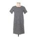 J.Crew Casual Dress - Shift: Black Stripes Dresses - Women's Size X-Small