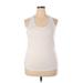 Fabletics Active Tank Top: White Activewear - Women's Size 2X-Large