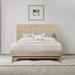 Corrigan Studio® Byer Solid Wood Low Profile Platform Bed Wood in Gray/White | 47 H x 67 W x 86 D in | Wayfair 17FF9070EF4A46BFBAA90ADA4BEFFAF3
