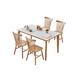 Gracie Oaks Isabellah Rectangular 31.49" W Dining Set Wood in Brown | 29.6 H x 31.49 W x 55.11 D in | Wayfair 04B0376199684284BBDC71DB3278F929