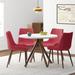 George Oliver Kaygan Solid Back Side Chair Set of 4 Upholste, Metal in Red | 32.3 H x 19.3 W x 18.5 D in | Wayfair AA7AF10C1CA5417DAB33B9476051B8E0