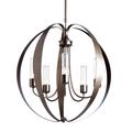 Hubbardton Forge Pomme 5 - Light Outdoor Chandelier Glass/Aluminium/Metal in White | Standard: 45.4" to 57" | Wayfair 364201-SKT-STND-77-II0392