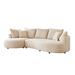 Brown Reclining Sectional - Hokku Designs Upholstered Power Reclining Sofa & Chaise Sectional, Sherpa | 34.6 H x 122.8 W x 64.5 D in | Wayfair