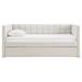 Birch Lane™ Parks Daybed w/ Trundle Upholstered/Polyester in White | 35.8 H x 87 W x 45.9 D in | Wayfair A25481CCAA5949C581B9639C68B77E91