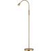 Orren Ellis Ray – Adjustable LED Beam Floor Lamp, Dimmable & Zoomable Spotlight, Flexible Gooseneck in Yellow | 52 H x 9 D in | Wayfair