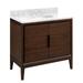 Signature Hardware 36" Aliso Single Bathroom Vanity Set w/ Oval Undermount Sink Marble in Brown | 34.25 H x 37 W x 22 D in | Wayfair 482501