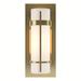 Hubbardton Forge Banded 1 - Light Flush Mounted Scone w/ Bars Glass in Yellow | Wayfair 205892-1076