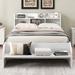 Wildon Home® Dyoni Bed Wood in White/Brown | 38 H x 55.3 W x 94.1 D in | Wayfair AE0B8A0F766F45E78172EA346D67DB97