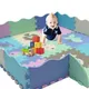 Polymères de jeu de puzzle pour bébé avec clôture tapis de sol en OligFoam souple tapis