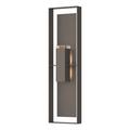 Hubbardton Forge Shadow Box Flush Mount Outdoor Wall Sconce Aluminum/Glass/Metal in Black | Extra Tall | Wayfair 302608-1019