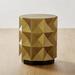 Mercer41 Saista Unfinished Concrete Accent Stool in Black/Brown/Green | 17 H x 14 W x 14 D in | Wayfair 8ABEF72E0D2B458EADFB11A0927A89F1