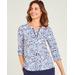 Blair Women's Essential Knit Layered Look Top - Blue - 2XL - Womens