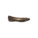 Jimmy Choo Flats: Brown Leopard Print Shoes - Women's Size 38.5 - Round Toe