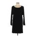 BCBGeneration Casual Dress - Shift: Black Solid Dresses - New - Women's Size Large