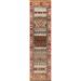 Geometric Moroccan Oriental Wool Runner Rug Hand-knotted Tribal Carpet - 2'11" x 12'6"