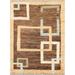 Geometric Gabbeh Kashkoli Oriental Wool Area Rug Hand-knotted Carpet - 3'7" x 4'6"