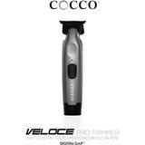 CoccoÂ® Veloce Pro Trimmer Collection: Precision Trimmers for Professionals - Digital Gapâ„¢ Ambassador DLC Blade High-Torque DC Motor All-Metal Cordless (Limited Edition in Matte Grey)