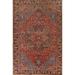 Pre-1900 Antique Heriz Serapi Persian Rug Hand-Knotted Wool Carpet - 8'4"x 11'2"