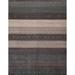 Tribal Striped Gabbeh Oriental Square Area Rug Handmade Wool Carpet - 8'6"x 9'4"