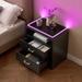 LED Nightstand with 2 Drawers
