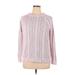 Lands' End Pullover Sweater: Pink Print Tops - Women's Size X-Large