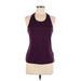 Reebok Active Tank Top: Purple Print Activewear - Women's Size Medium