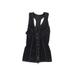 Karla Colletto Swimsuit Top Black Print V-Neck Swimwear - Women's Size 10