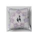 20 Gray Purple Horse Indoor Outdoor Zippered Throw Pillow