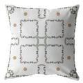 28 White Floral Indoor Outdoor Throw Pillow