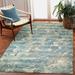 Marina Indoor/Outdoor Power Loomed Synthetic Blend Low Profile Area Rug - Contemporary Graphic Casual Colorful (Stormy Sea) (4 10 X 7 6 )