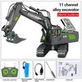 Remote Control Excavator 11 Channels RC Construction Vehicle Engineering Vehicle
