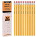 Sikao 12 Pack Pencils #2 Wood Pencils Bulk for Classroom Wooden Pencils Number 2 Pencils No 2 Pencils with Erasers Yellow HB Pencil for Kids Sketching Drawing School Teacher Supplies