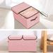 Home & Kitchen Storage Clearance! WJSXC Storage Box Fabric Foldable Storage Box Double Cover Sealing Effect Is Good Clothes Sorting And Storage Detachable Pink