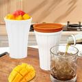 Hirundo Slushie Maker Cup Magic Quick Frozen Smoothies Cup Cooling Cup Double Layer Squeeze Slushy Maker Cup (Orange)