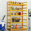 MOLYHOM Heavy Duty Garage Shelving 5-Tier Industrial Garage Storage Shelves Racks Adjustable Metal Storage Shelving Units 72.1 H*47.3 W*17.7 D