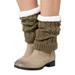 SZXZYGS Yoga Socks Knee Warmers and Leg Warmers Knitted and Thickened Wool Warm Boots and Warmers