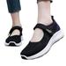 WILLBEST Tennis Shoes Womens Wide Toe Box Fashion Spring Summer Women Casual Shoes Flat Soft Sole Non Slip Solid Color Hook Loop Mesh Breathable and Simple Style