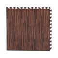 Interlocking Mat 30Cm Square Eva Yoga Mat Floor Interlocking Mat Show Floor Yoga Fitness Gym Exercise Mat (Dark Wood Grain)