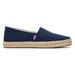 TOMS Women's Blue Alpargata Rope 2.0 Navy Recycled Cotton Espadrille Shoes, Size 6.5