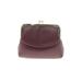 Buxton Leather Coin Purse: Burgundy Solid Clothing