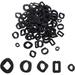 100Pcs Acrylic Linking Rings 100Pcs Open Acrylic Quick Link Rings Black Matt Linking Chain Rings Twist Linking Rings for Bag Purse Eyeglass Chain DIY Jewerly Making 22~38mm Long