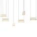 Hubbardton Forge Stacks Rectangular LED Multi-Light Pendant Light - 401349-1107