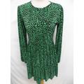 Lipsy London Jaguar Spot Pattern Dress Meadow Green Size: 6