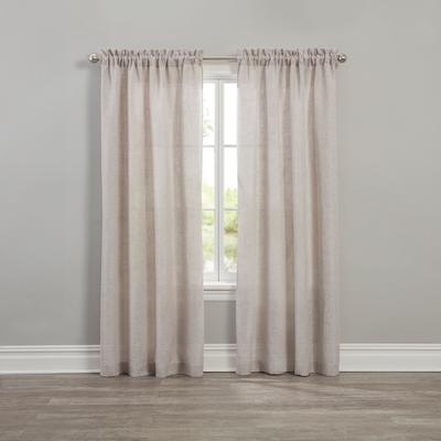 Wide Width Textured Rod Pocket Window Panel by BrylaneHome in Taupe (Size 52