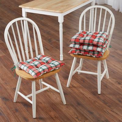 Holiday Plaid Chair Pad by BrylaneHome in Plaid