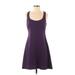 Nicole Miller New York City Casual Dress - Mini Scoop Neck Sleeveless: Purple Print Dresses - Women's Size 6