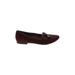 Steve Madden Flats: Smoking Flat Chunky Heel Work Burgundy Solid Shoes - Women's Size 10 - Almond Toe