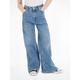 Weite Jeans TOMMY HILFIGER "MABEL MID WASH" Gr. 5 (110), N-Gr, blau (rivendelmid) Mädchen Jeans